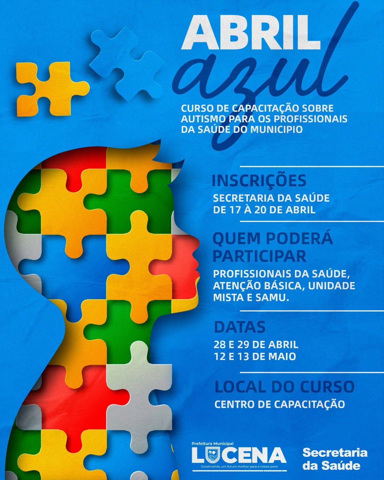 Prefeitura De Lucena Realiza Curso De Capacita O Sobre O Autismo