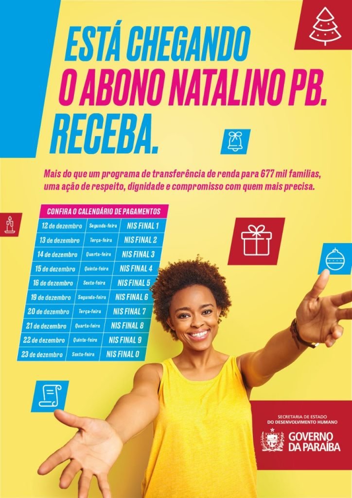 Pagamento do Abono Natalino será iniciado na próxima segunda-feira, dia 12