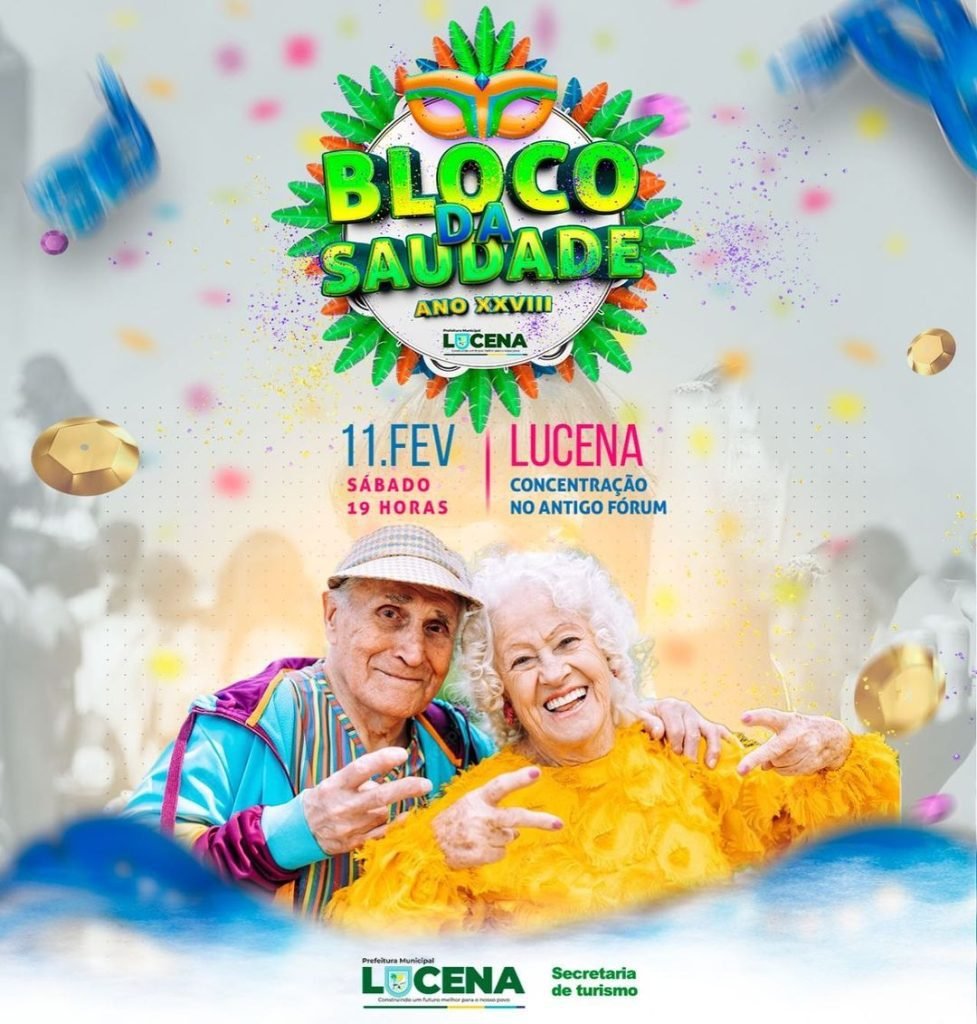 Bloco da Saudade abre o Carnaval 2023 de Lucena neste sábado (11).  Programação segue até dia 21 com blocos, bandas e cantores renomados
