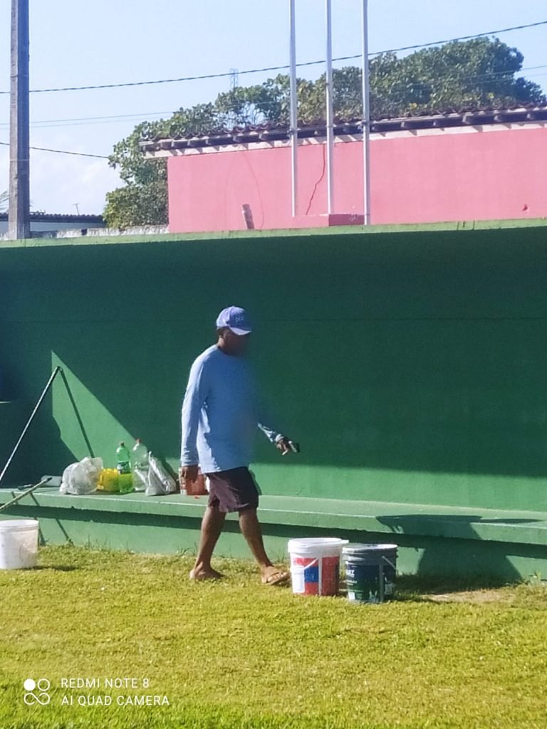 Estádio Toscanão começa a receber tratamento padrão “Fifa” para a grande final do Campeonato Municipal de Lucena