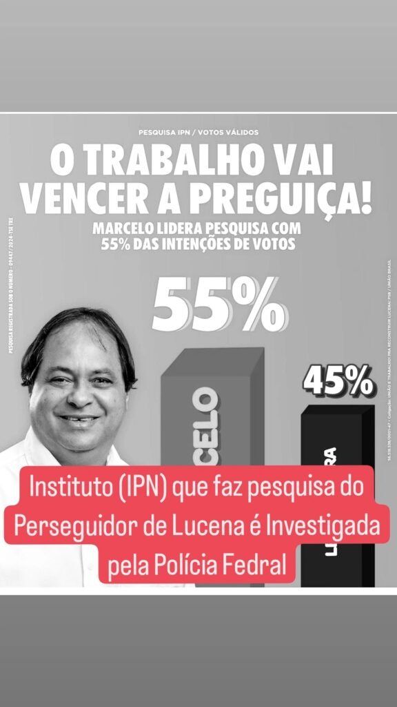 Alvo da PF: Oposição de Lucena contrata Instituto de Pesquisa com indícios de falsificação de resultados. Empresa foi banida de Bananeiras e Alagoa Grande.
