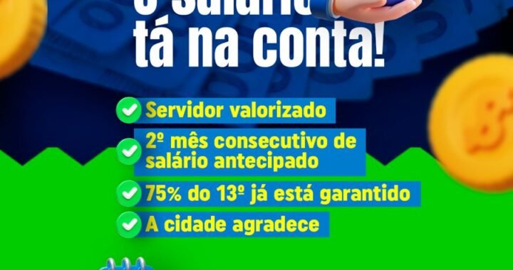 Gestão de André Coutinho garante antecipação de salários de setembro para esta quinta-feira (25)