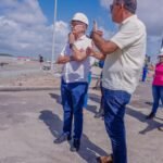 INFRAESTRUTURA – Cícero Lucena inspeciona canteiro de obras do Parque da Cidade, que está em fase de conclusão da primeira etapa