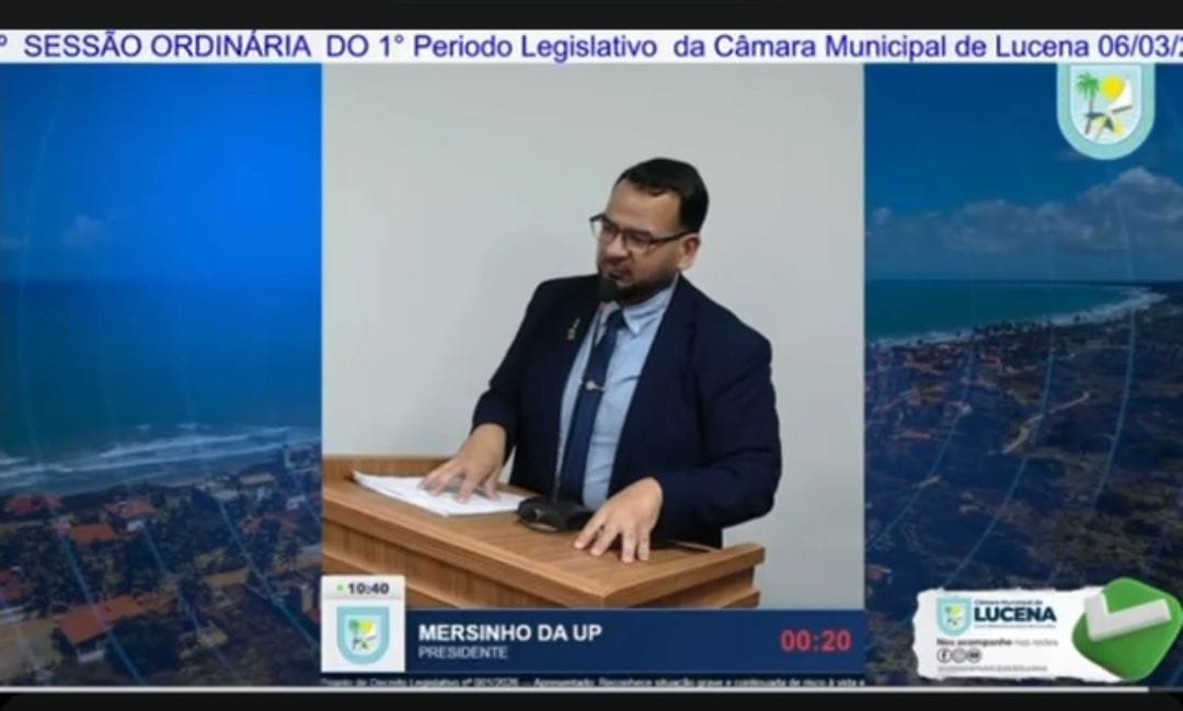 Depois de atropelamento por estar embriagado, ser detido e conduzido à delegacia de Polícia, presidente da Câmara de Lucena usa tribuna e deixa a enterder que tudo foi culpa da prefeitura