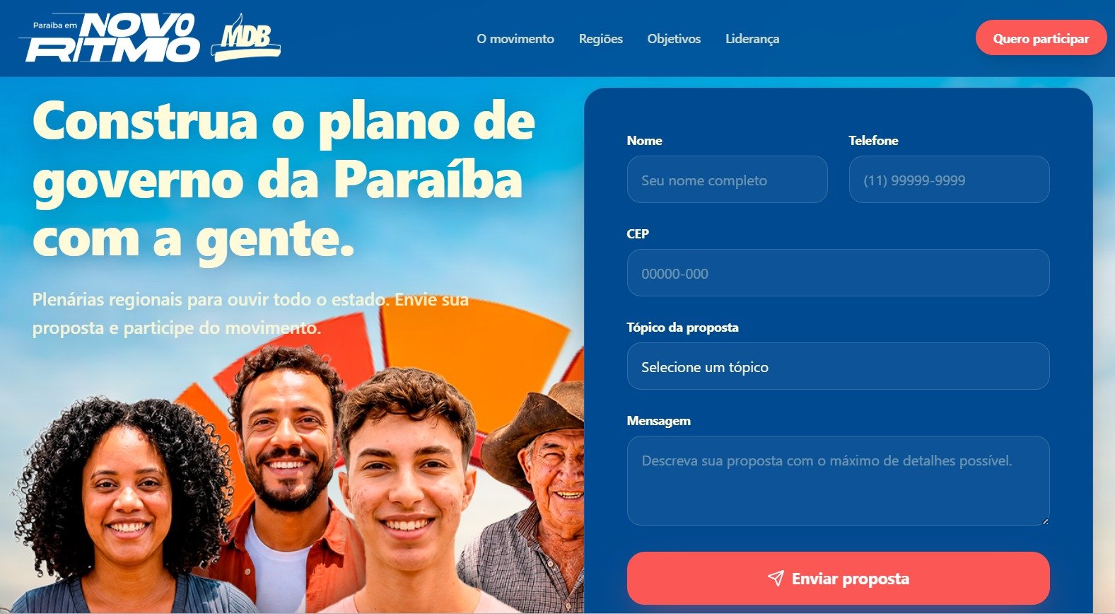 Paraíba em novo ritmo: população já pode contribuir com plano de Governo de Cícero Lucena pela internet