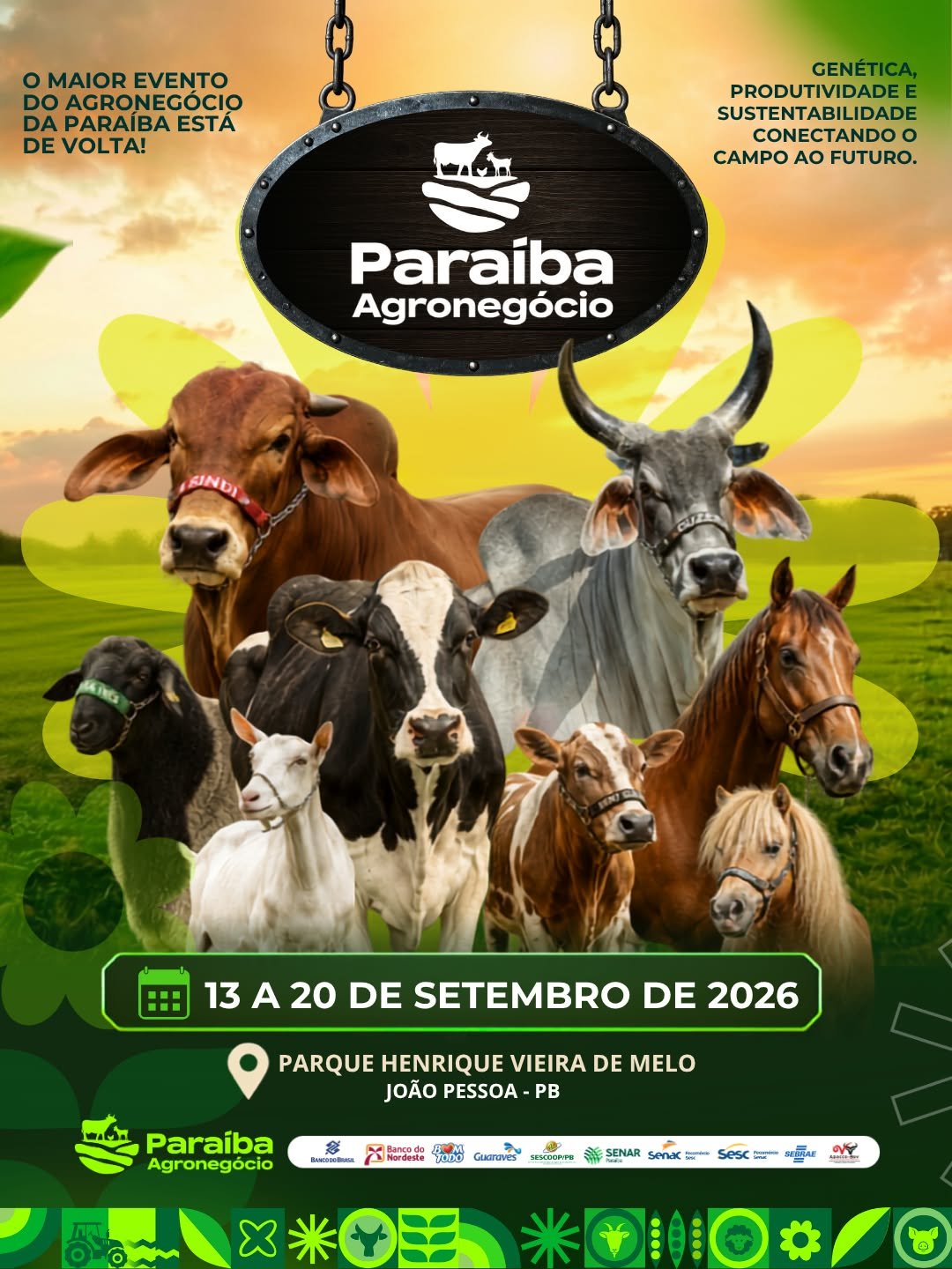 Exposição Paraíba Agronegócio 2026 promete movimentar o setor rural e fortalecer negócios na Paraíba